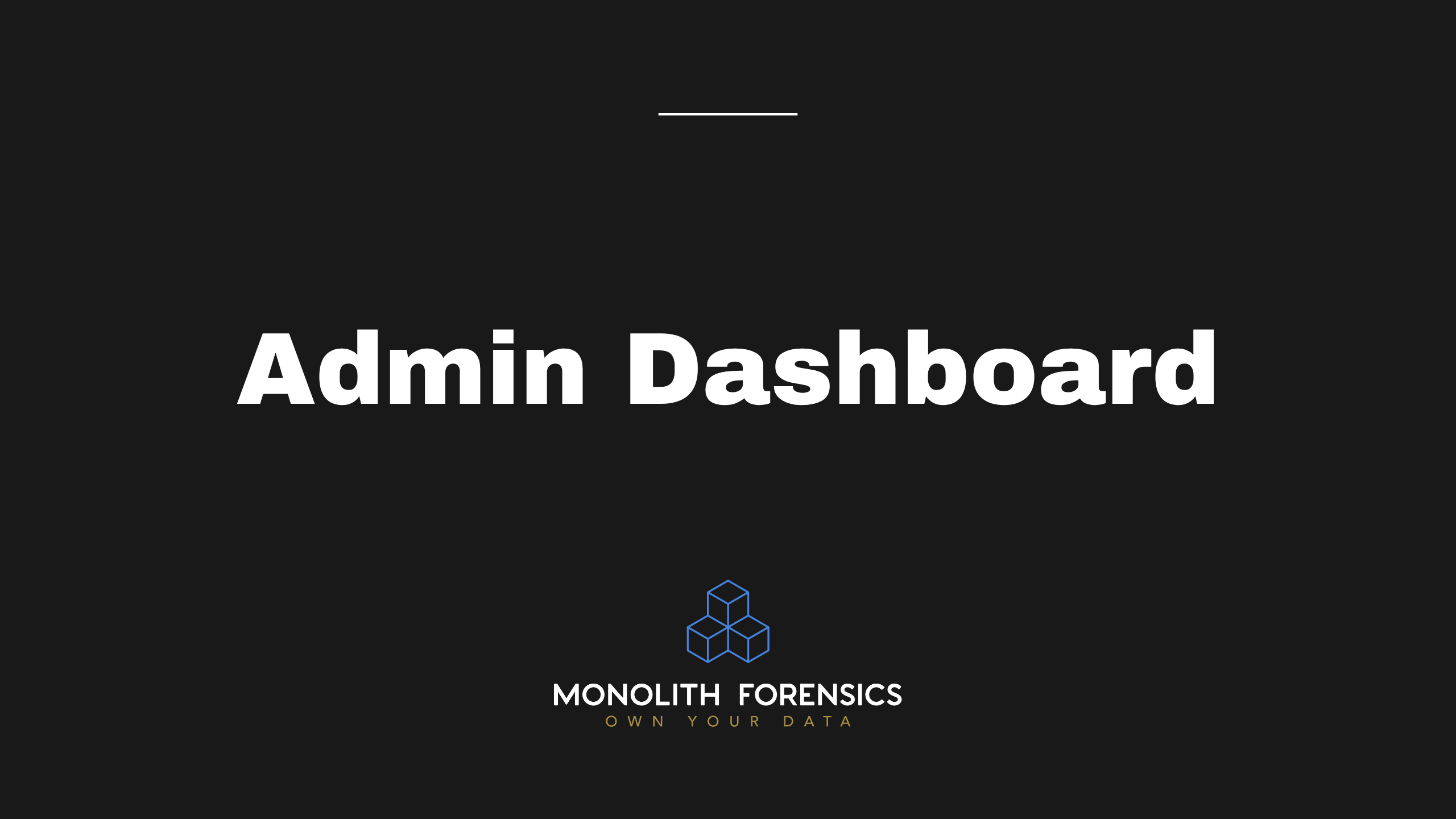Admin Dashboard Overview