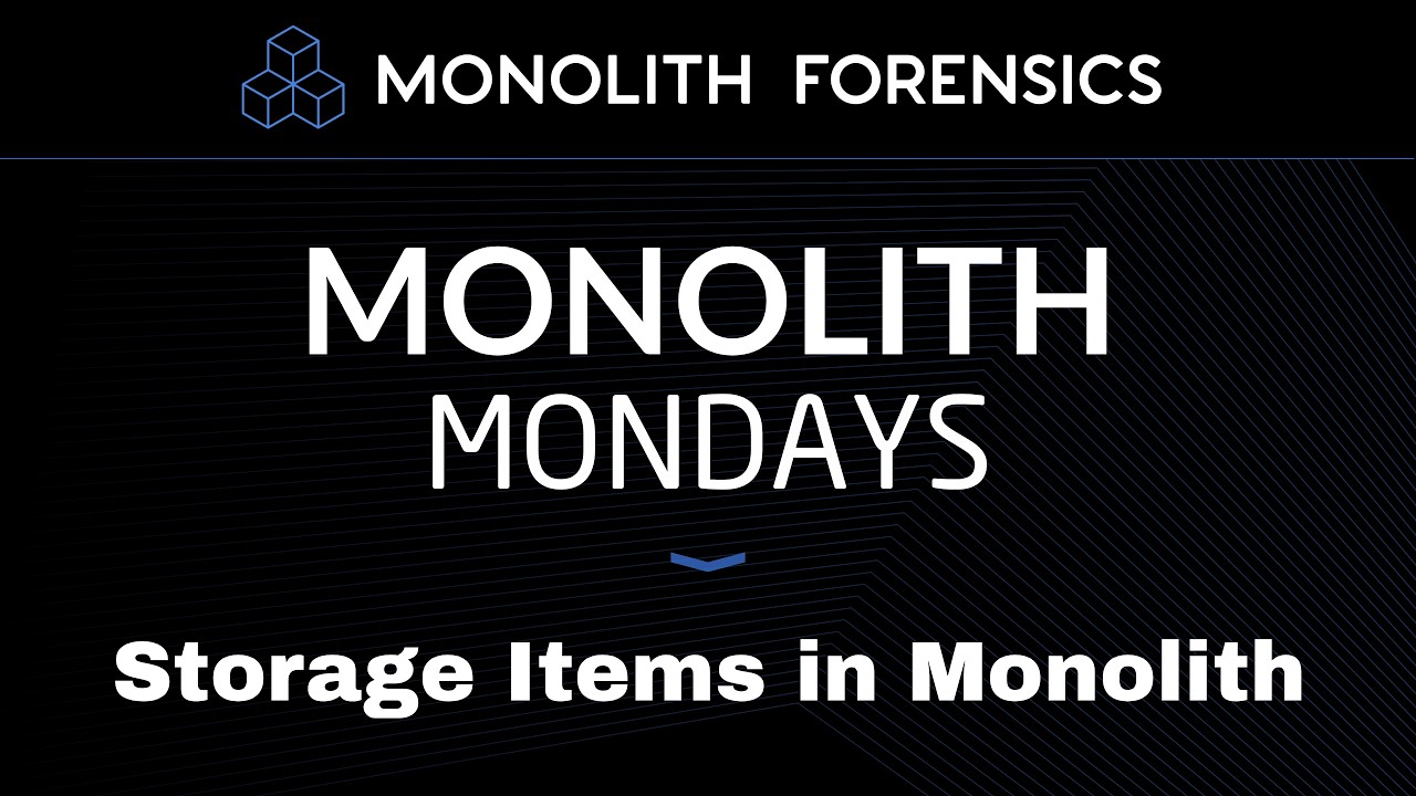 Storage Items in Monolith [Monolith Mondays]
