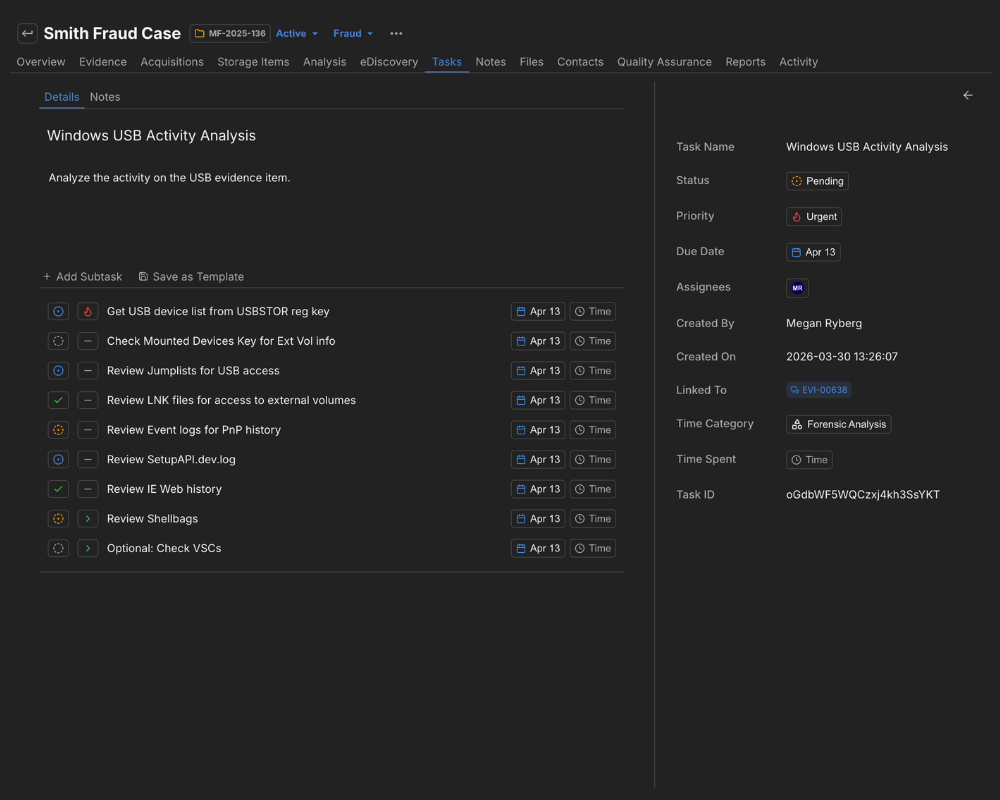 A task in Monolith with a list of subtasks