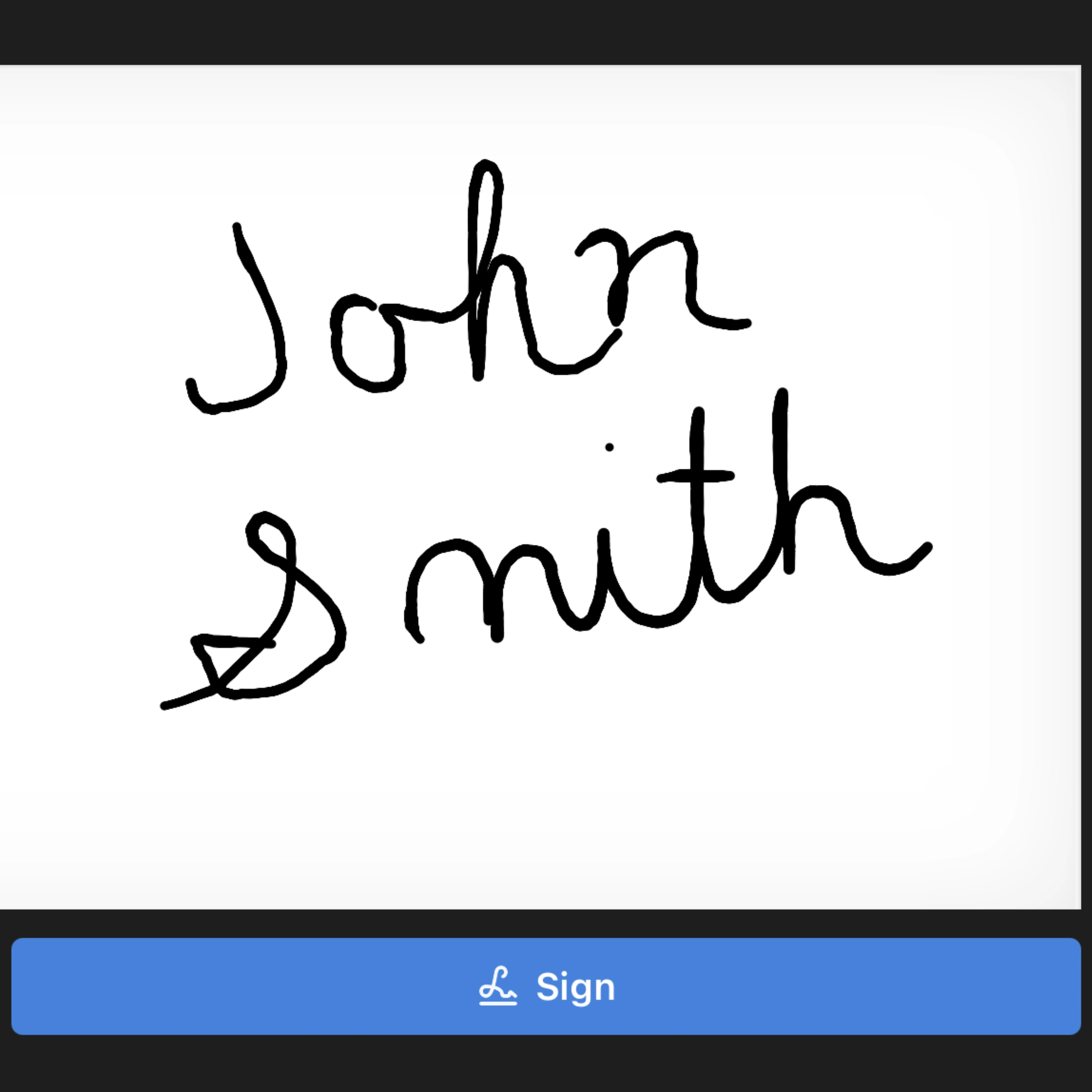 A digital signature in Monolith Mobile tied to a chain of custody action