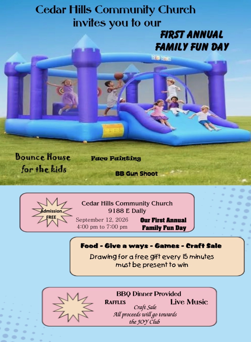 Family Fun Day, September 12th