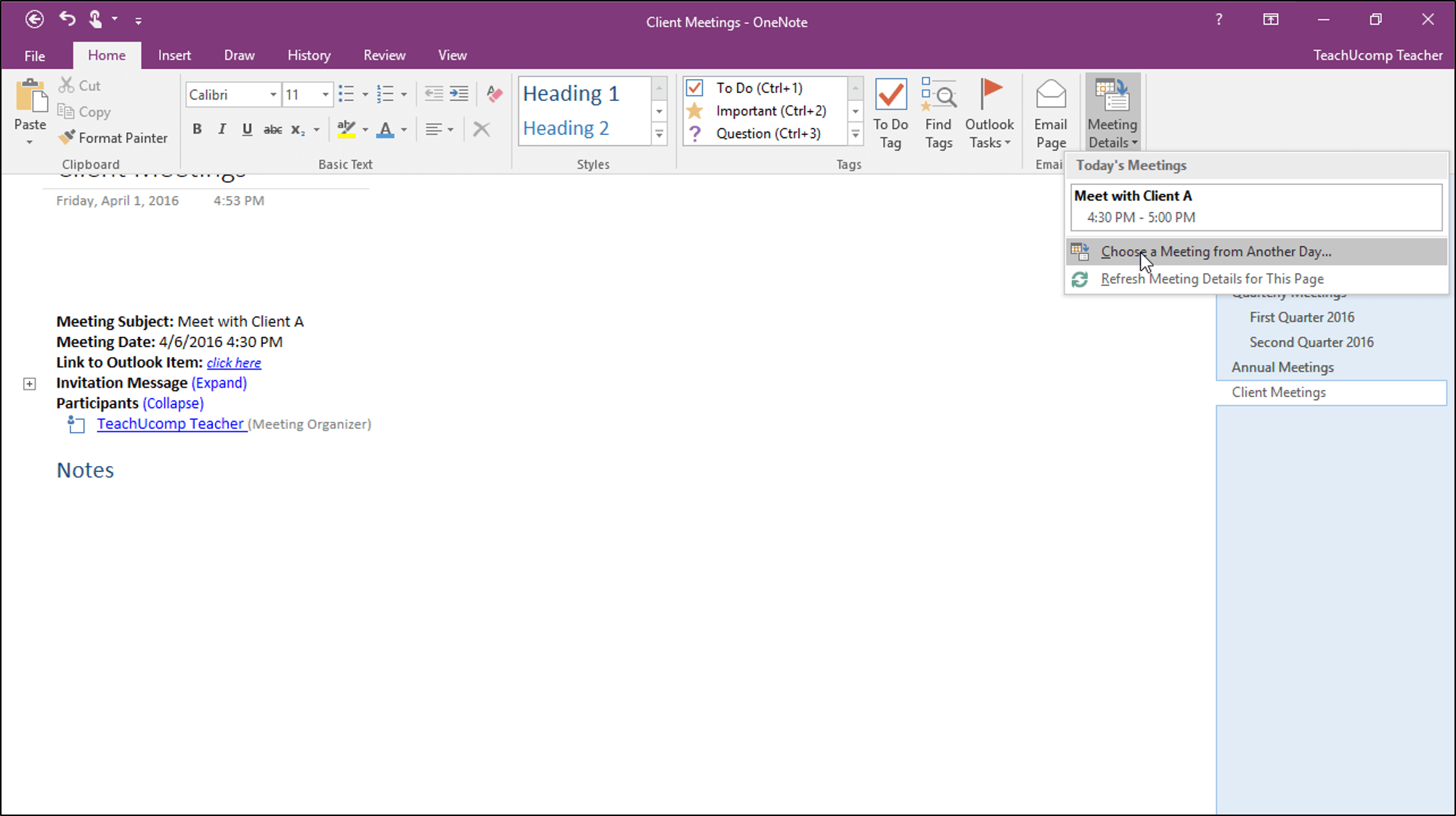 OneNote (Meeting Notes)