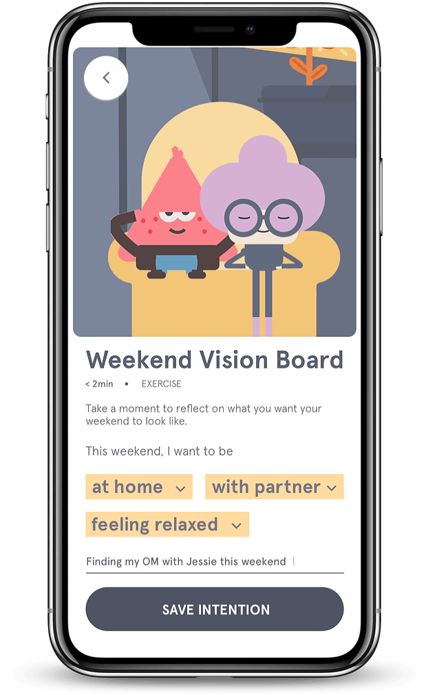 Mockup of end of week reporting feature - a report of what the user inputted for their daily feeling throughout the last week as well as a summarization.