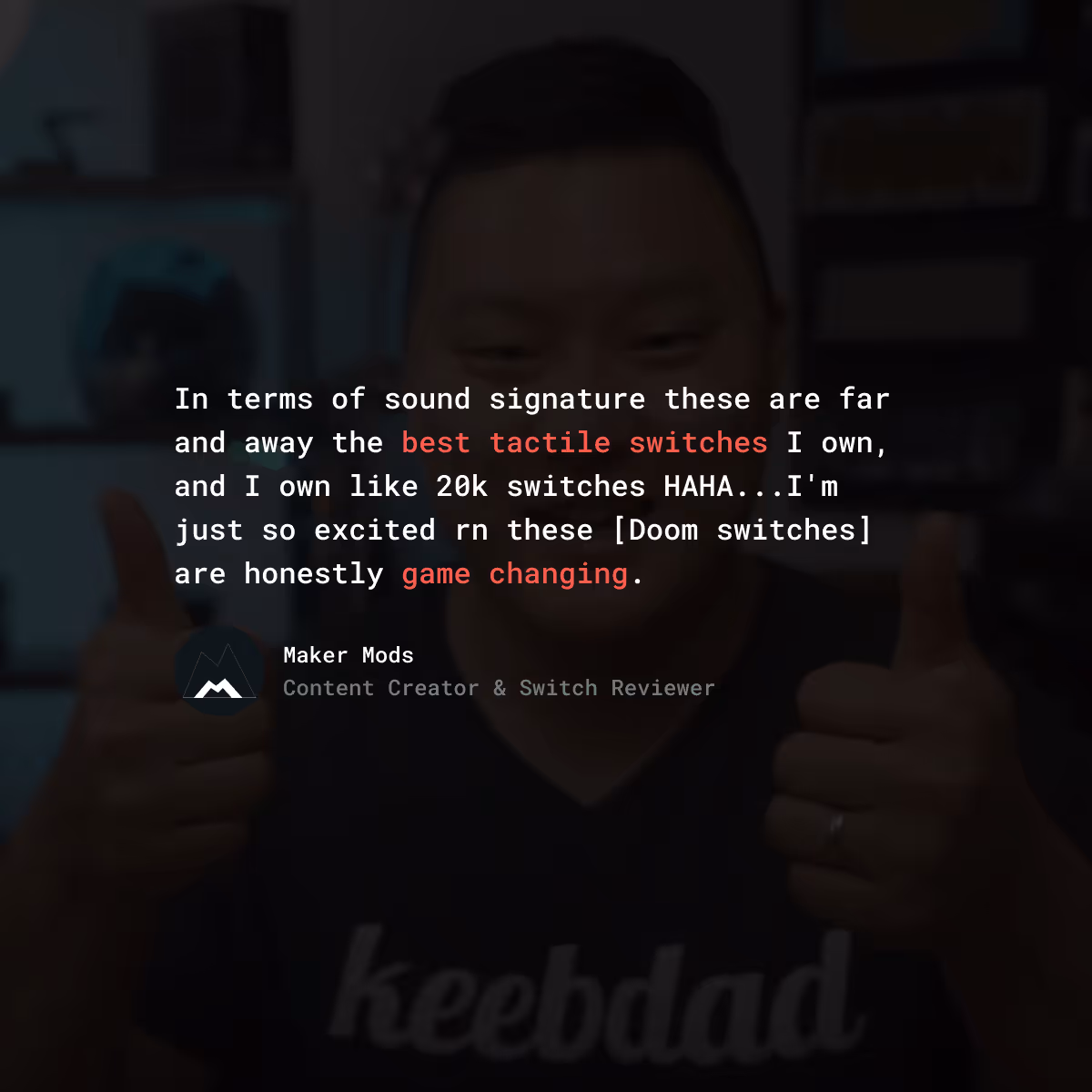 testimonial by the content creator maker mods