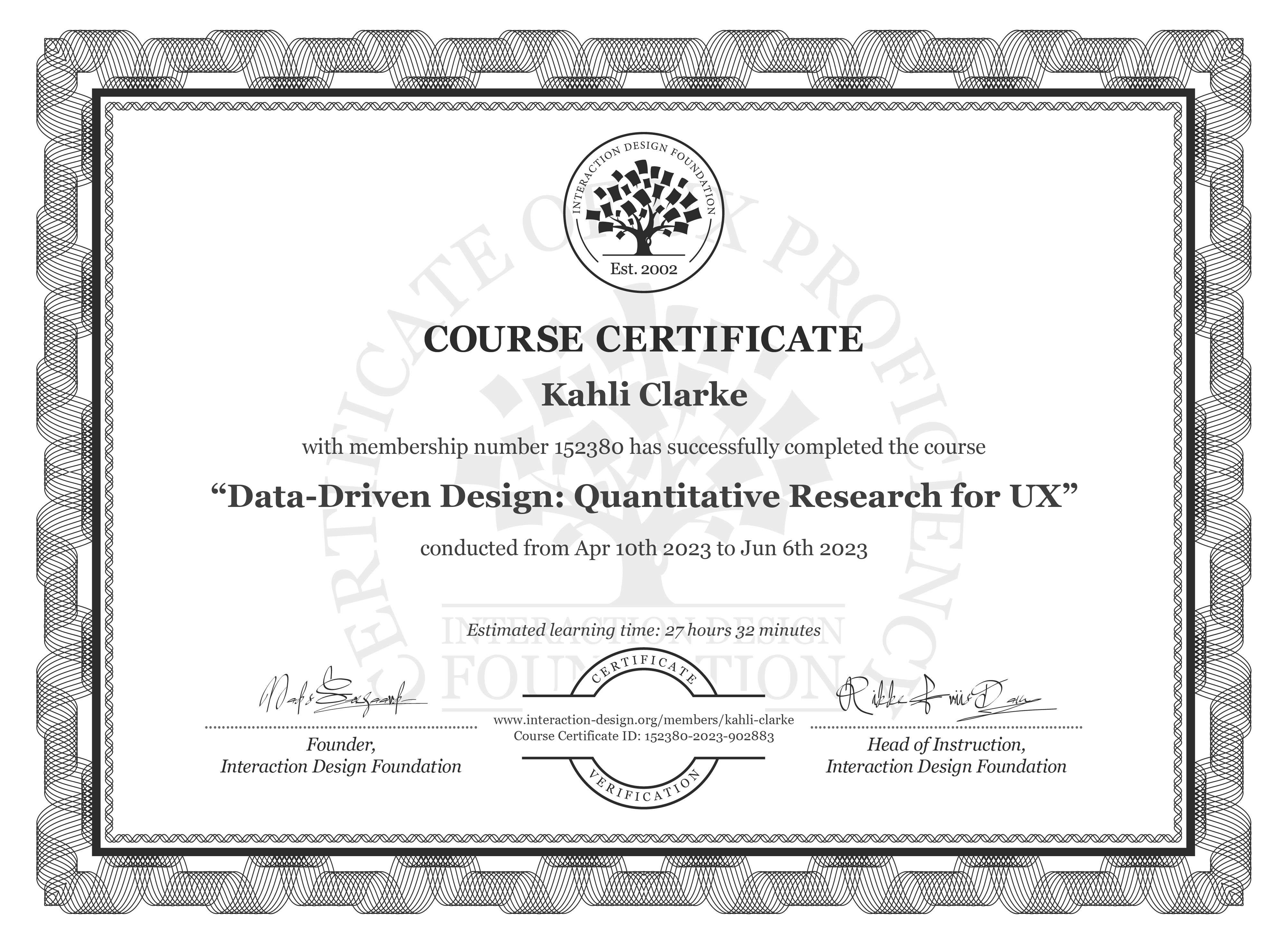 The Google UX Design Certificate issued by Coursera.