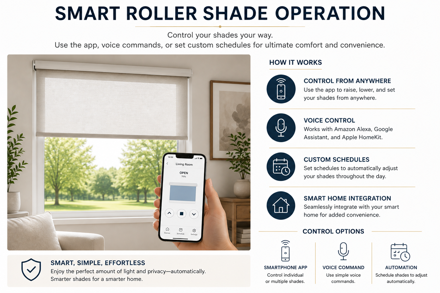 Smart shade operation