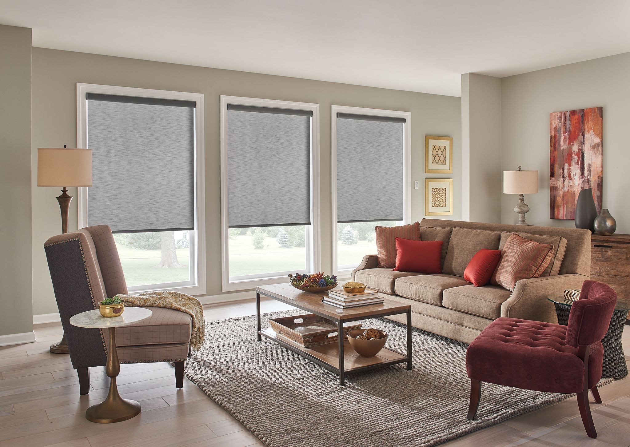 Custom roller shades