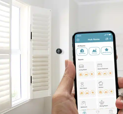 Motorized interior shutters