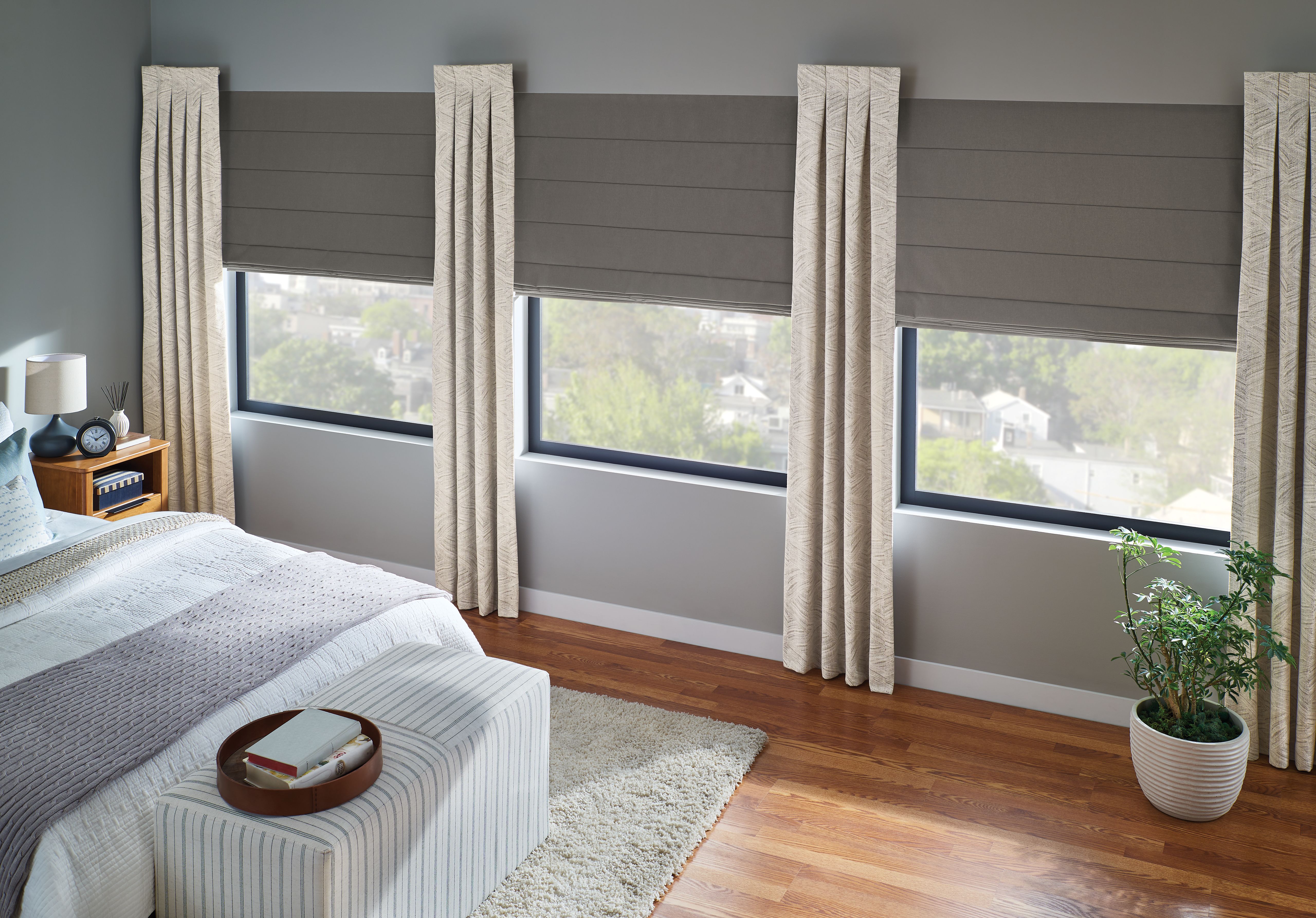 Stationary custom drapery side panels