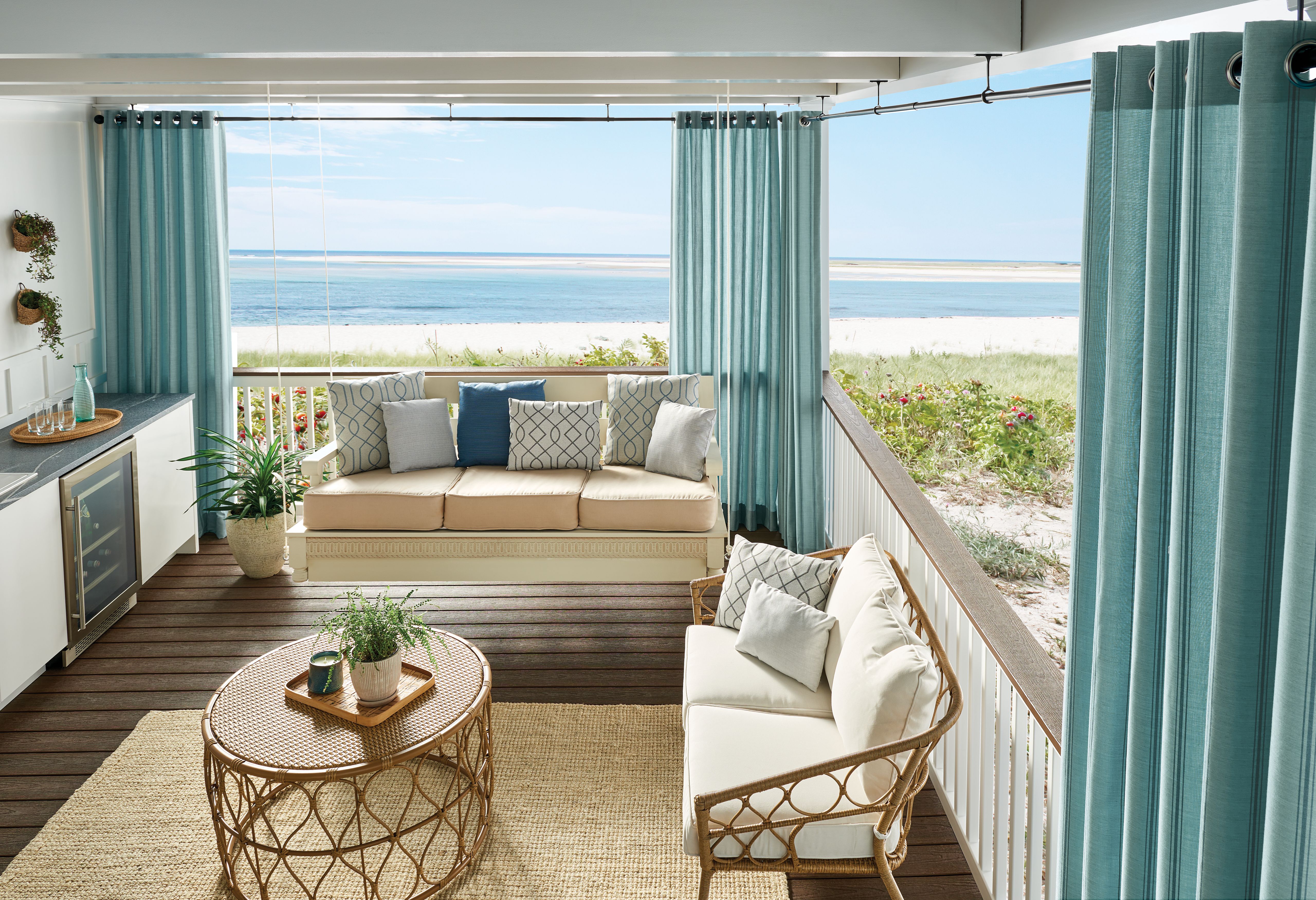 Custom outdoor drapery