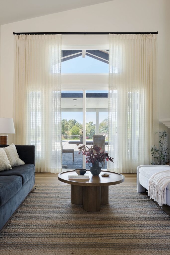Custom sheer drapery