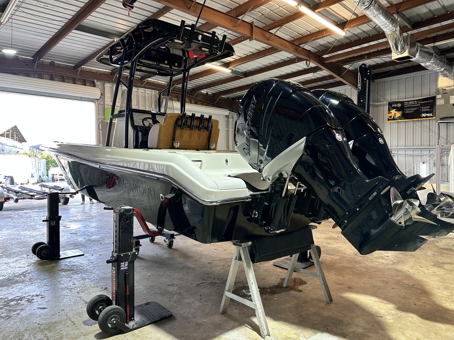 Stern and outboard project view