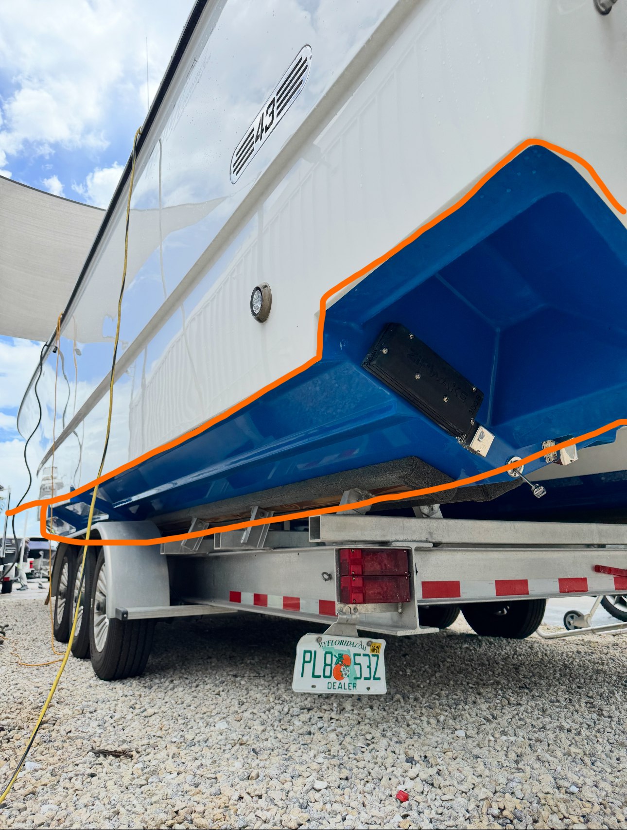 Bottom-coating masking and hull preparation