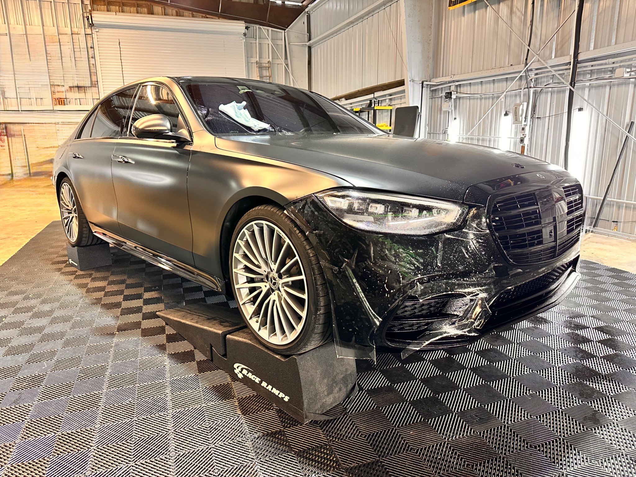 Mercedes-Benz receiving paint protection film at Detail Addict