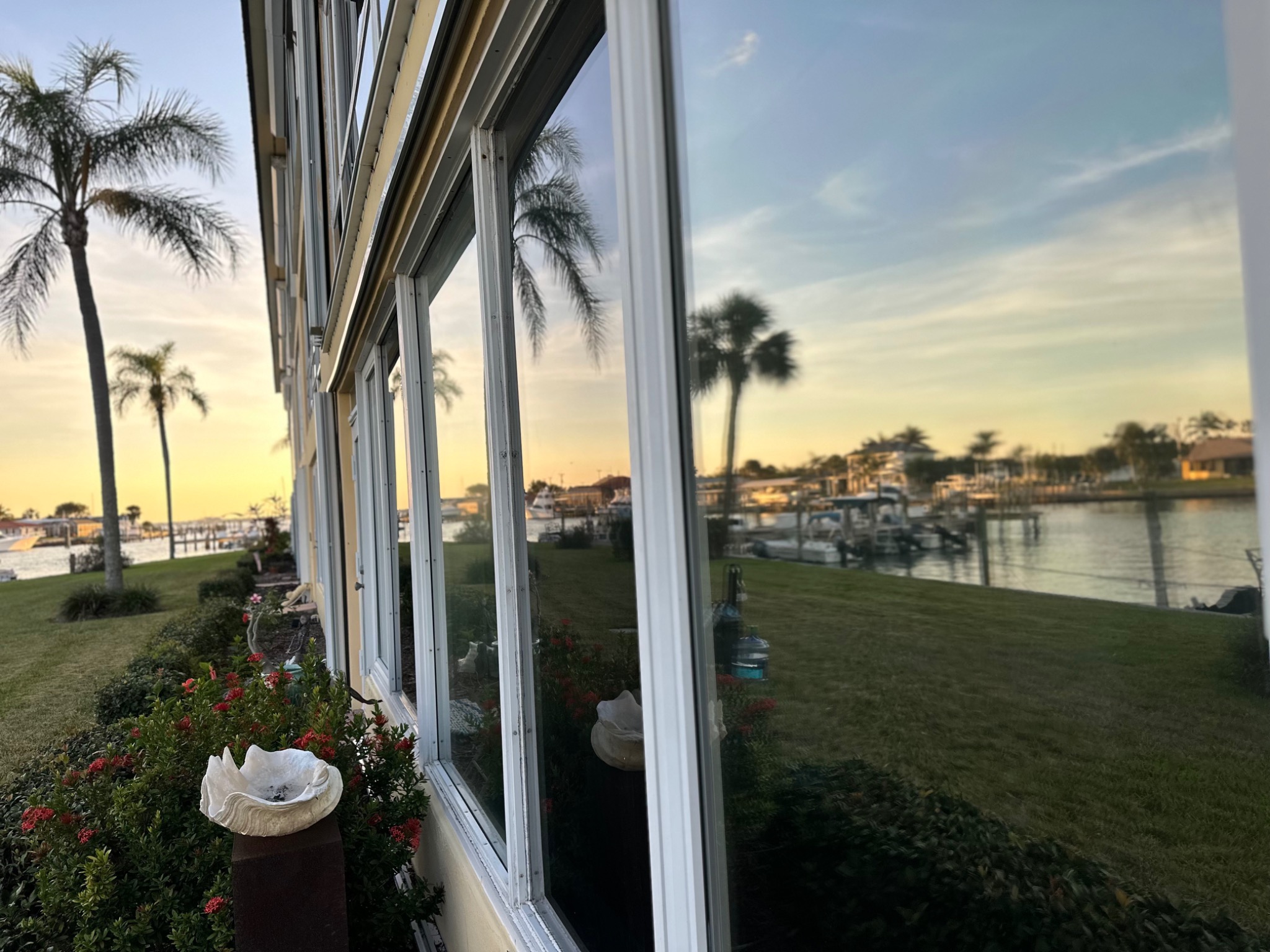 Architectural film on waterfront windows