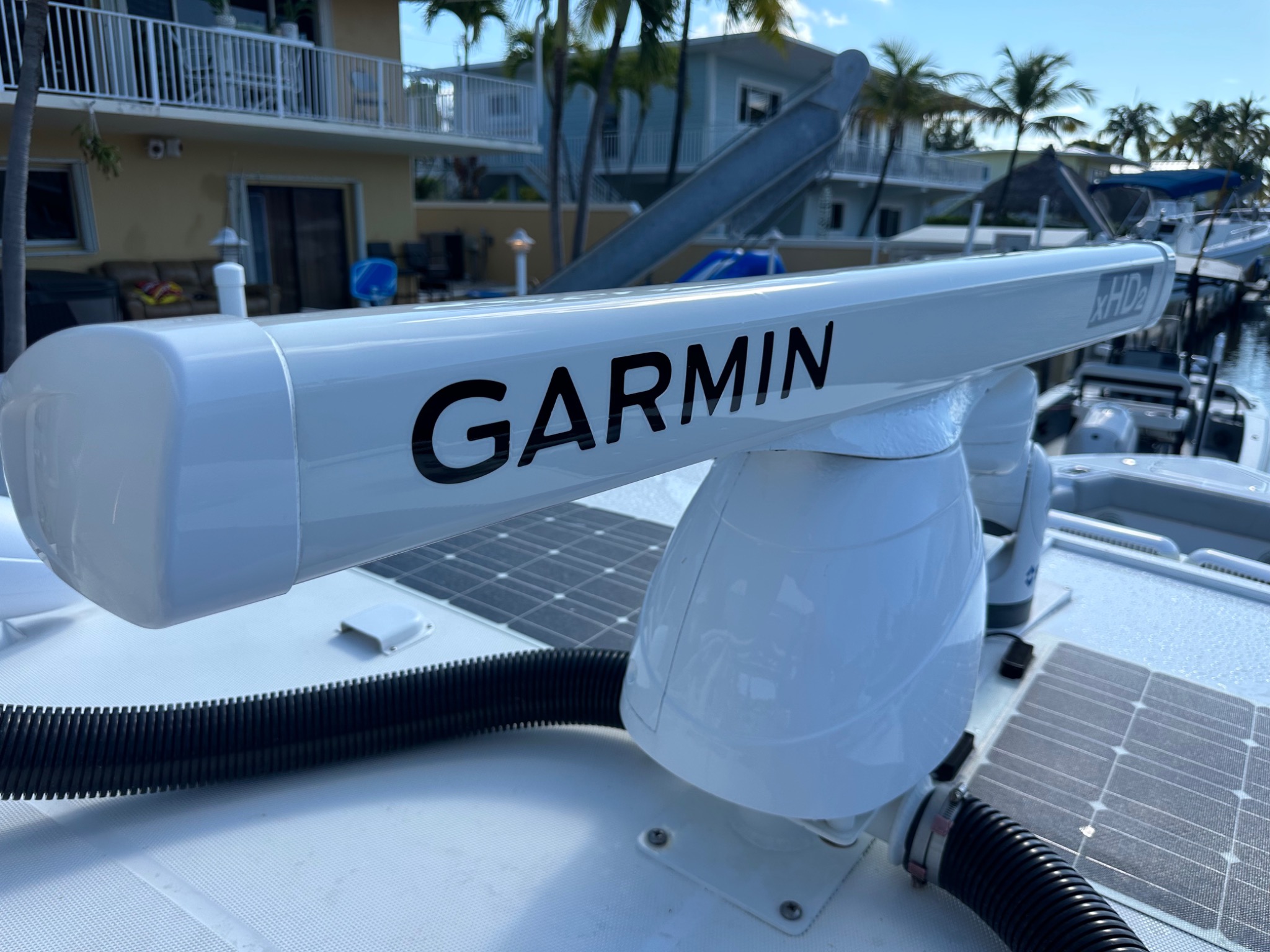 Garmin marine radar in the completed view