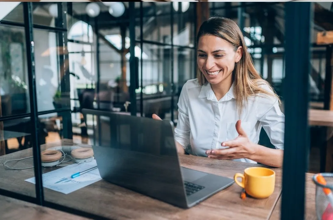 woman sitting on a couch relaxed