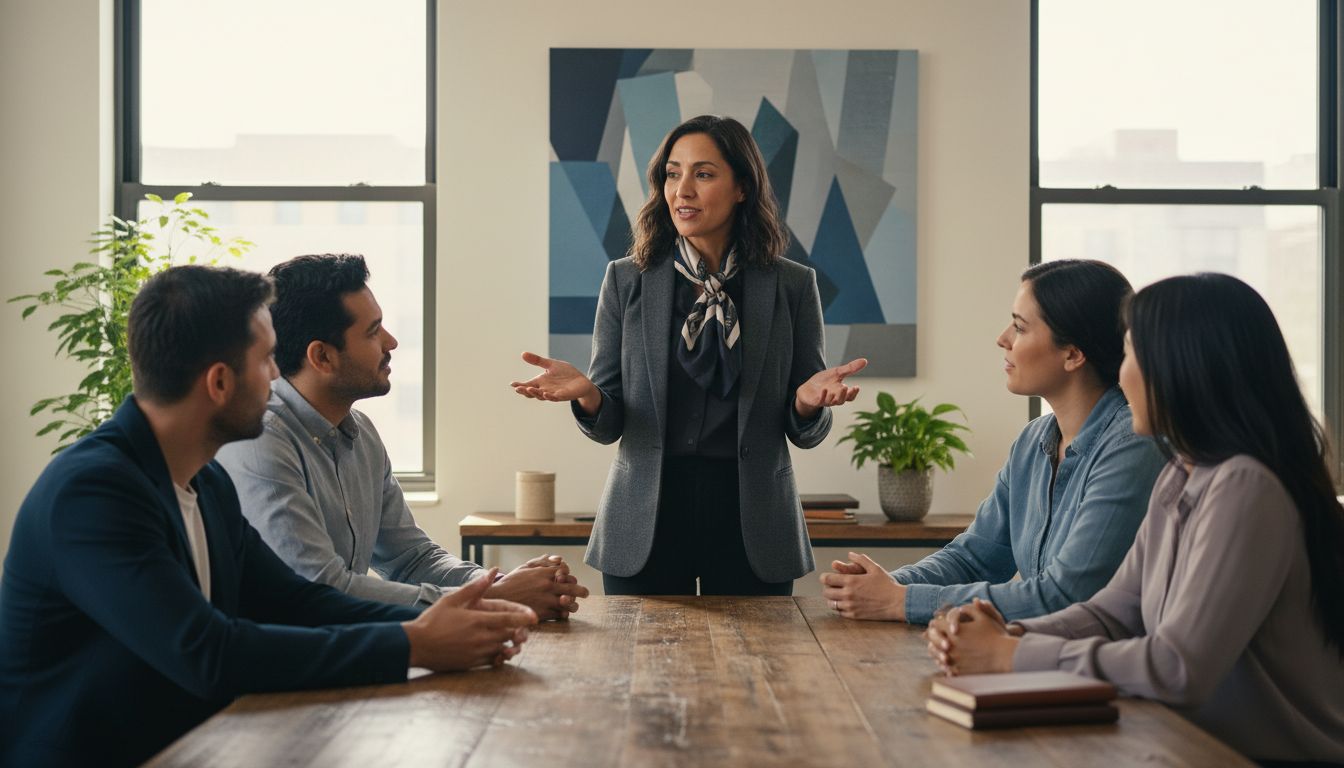 líder conversación equipo