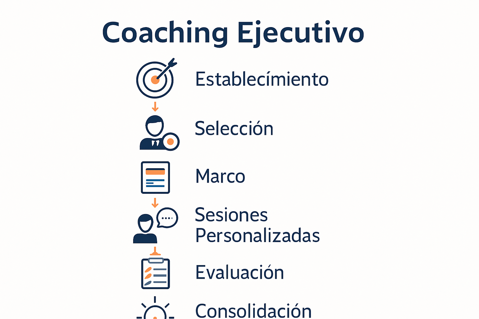 Infographic of executive coaching process steps