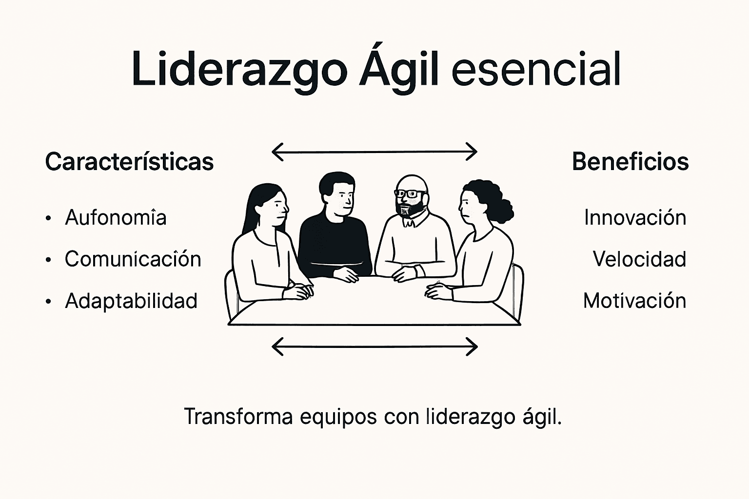 Infografía sobre liderazgo ágil: principales cualidades y ventajas