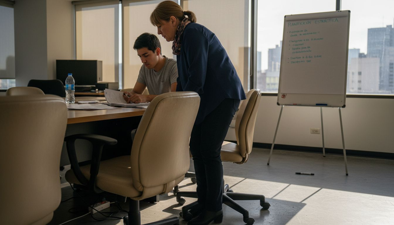 Un líder que fomenta el trabajo en equipo sabe escuchar atentamente a sus colaboradores durante las reuniones.