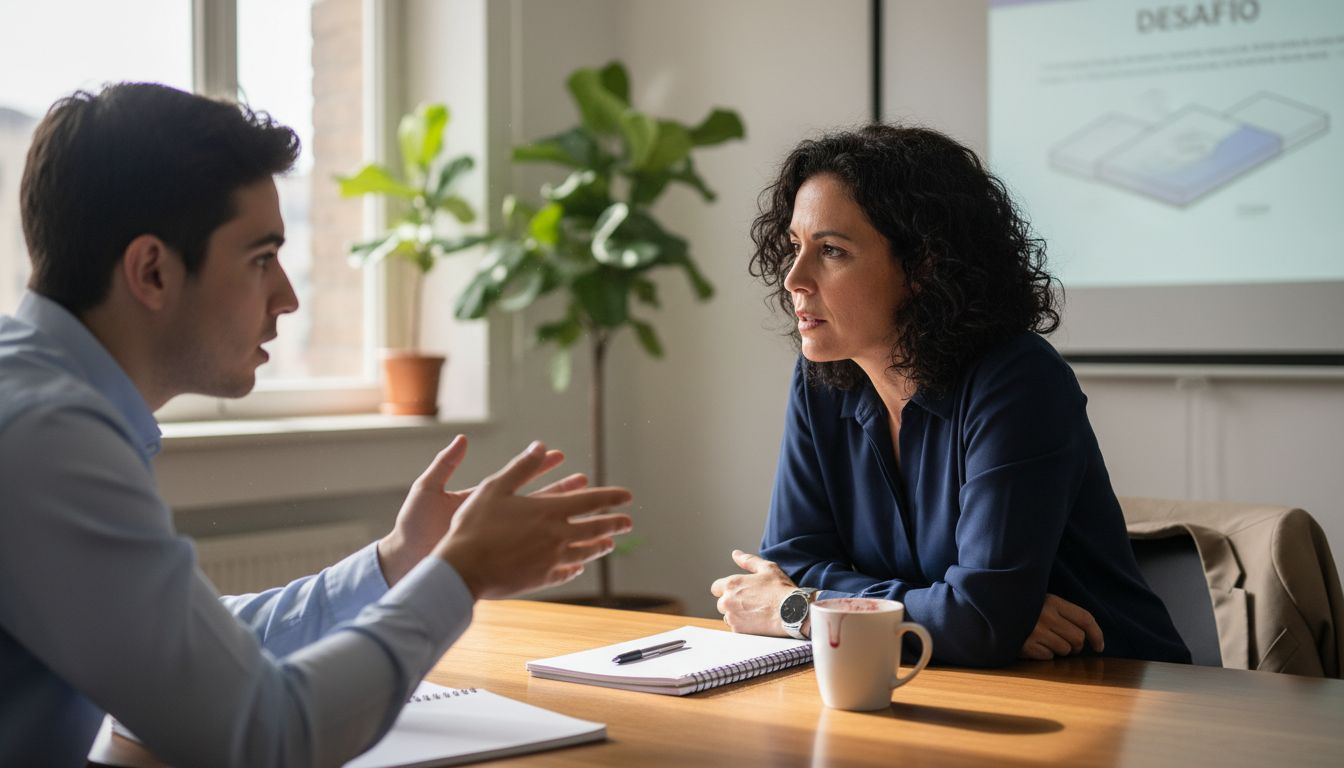 Un gerente que demuestra empatía durante una reunión