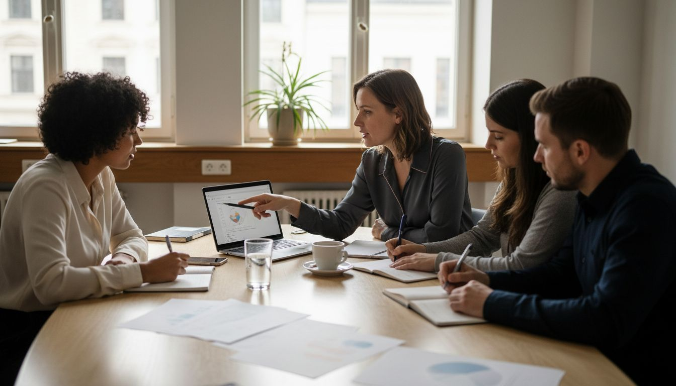 El líder comparte con su equipo cómo van a abordar los próximos desafíos y cuál es el camino que seguirán para alcanzar los objetivos.