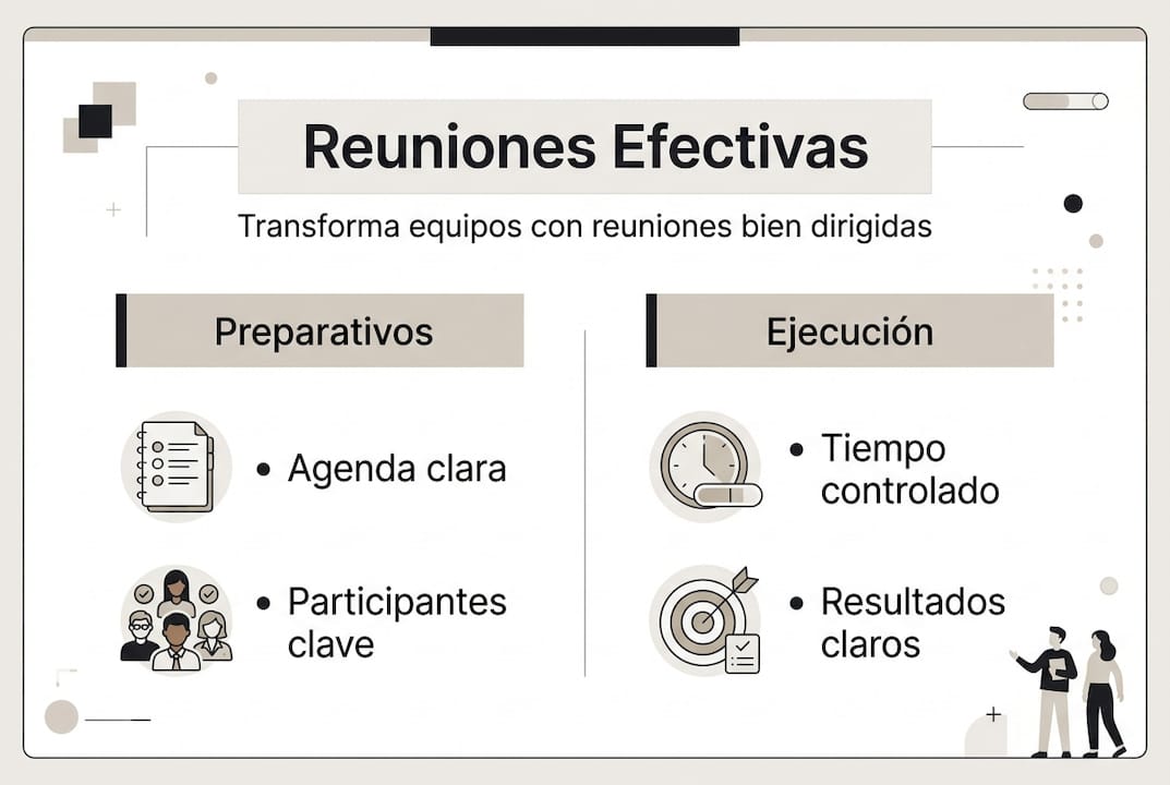 Infografía: puntos clave para que tus reuniones sean realmente productivas