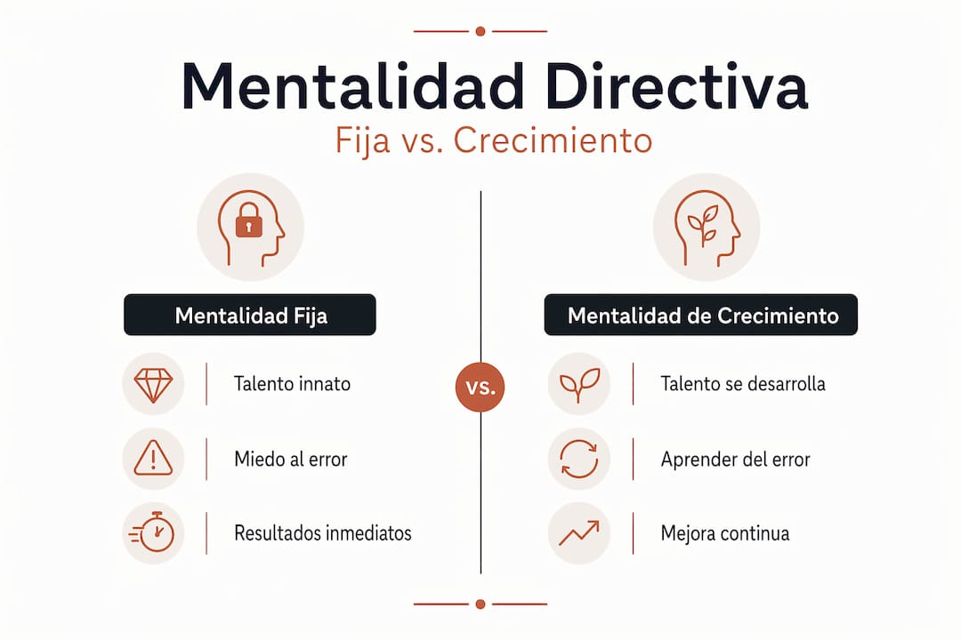 Infografía: diferencias clave entre una mentalidad fija y una mentalidad de crecimiento