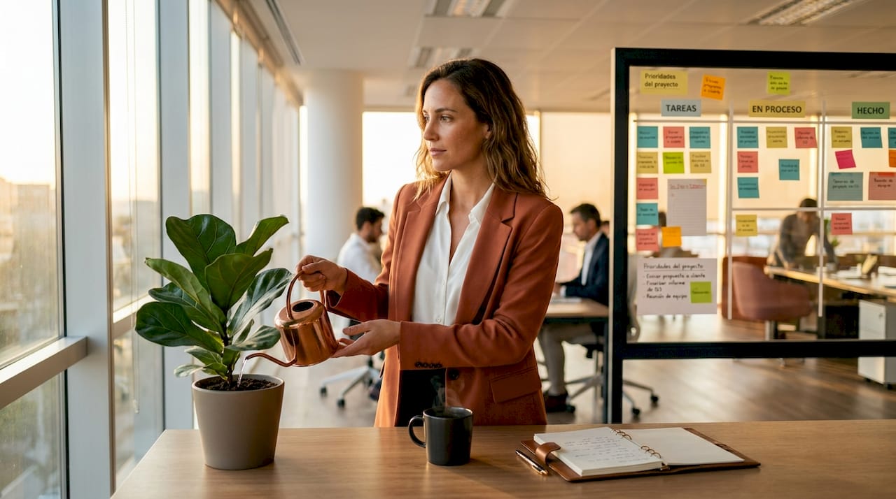 Un líder ágil se preocupa por crear un ambiente laboral saludable y positivo en la oficina.