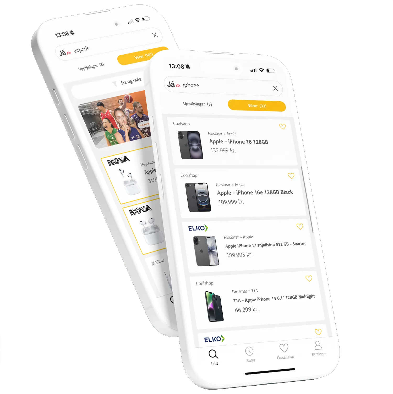 Sýnishorn af vöruleit