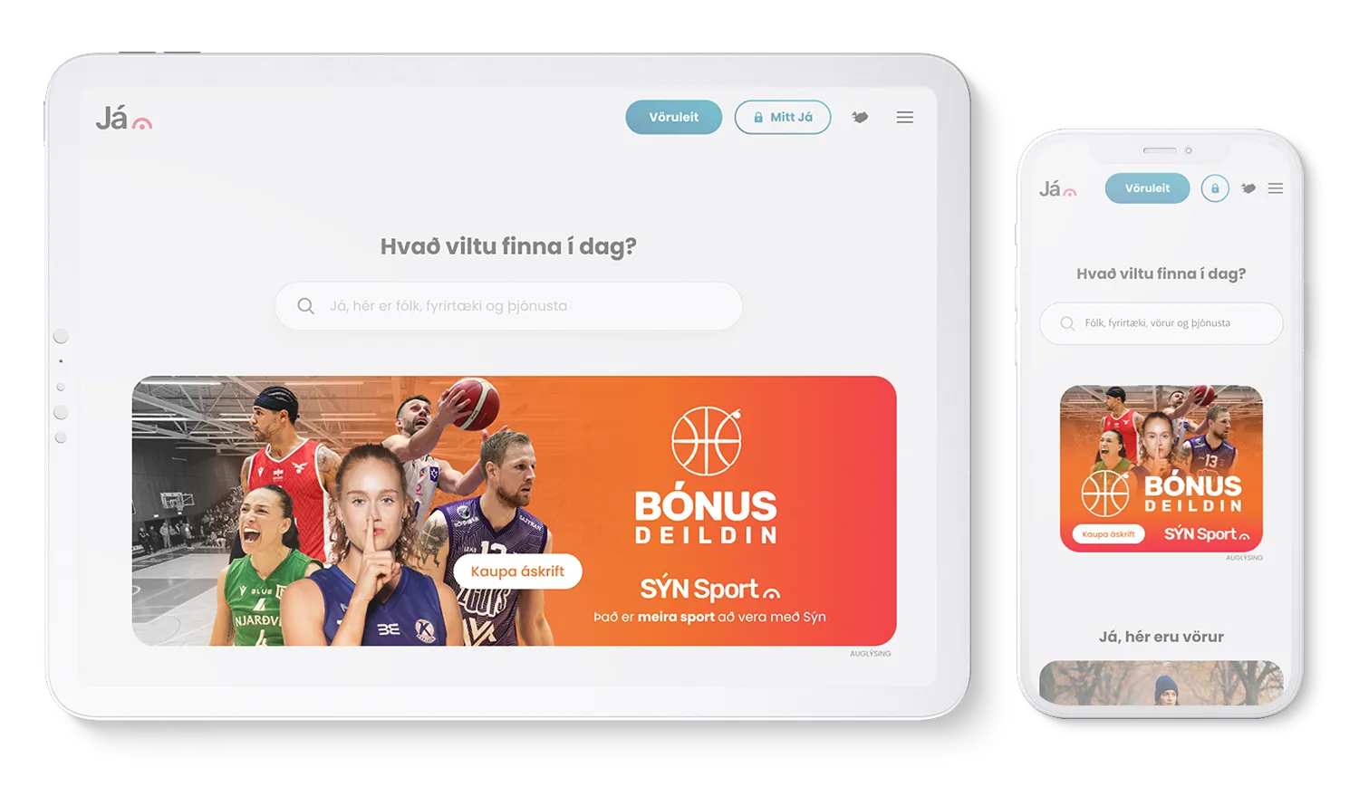 Sýnishorn af borðabirtingu