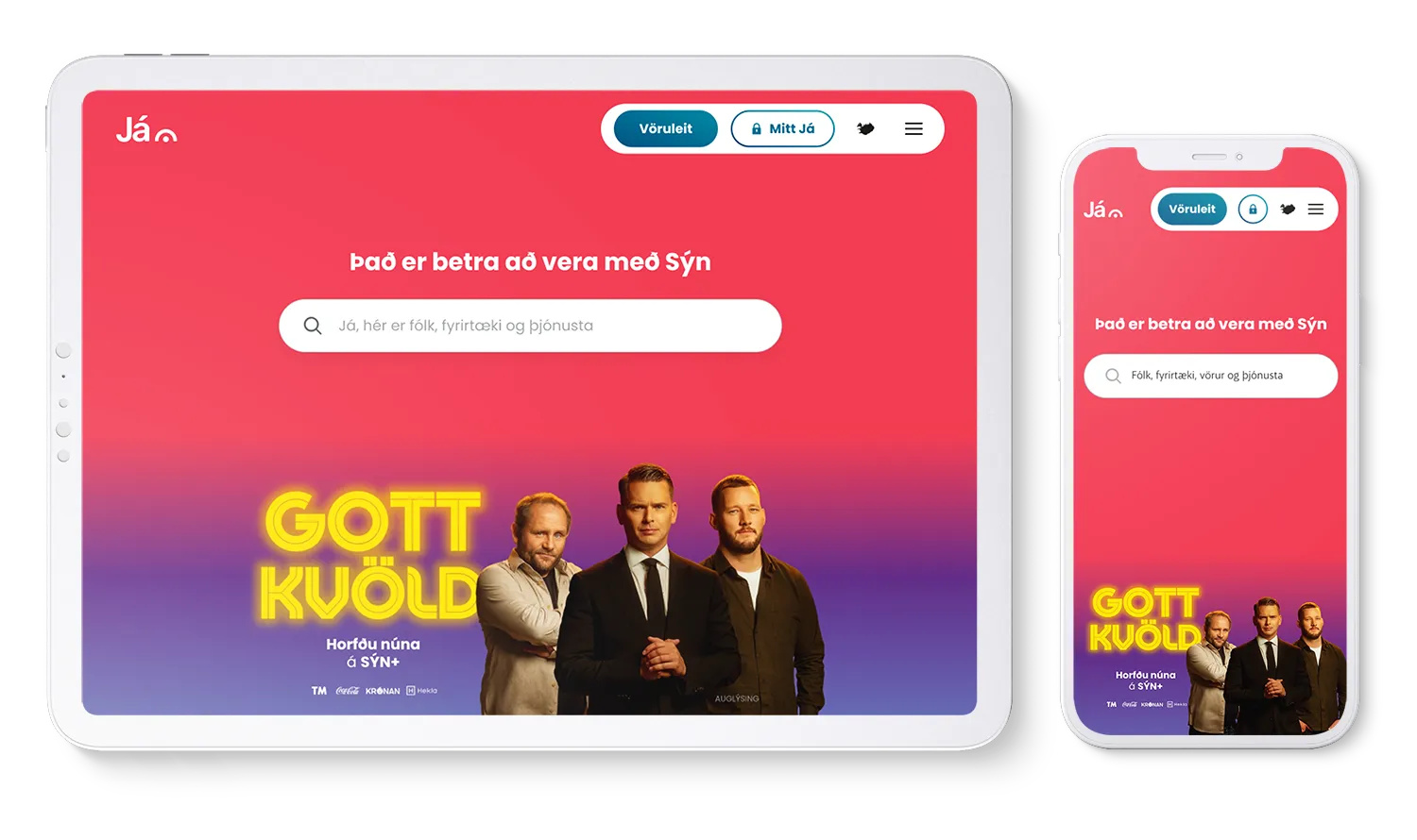 Sýnishorn af leitarborða