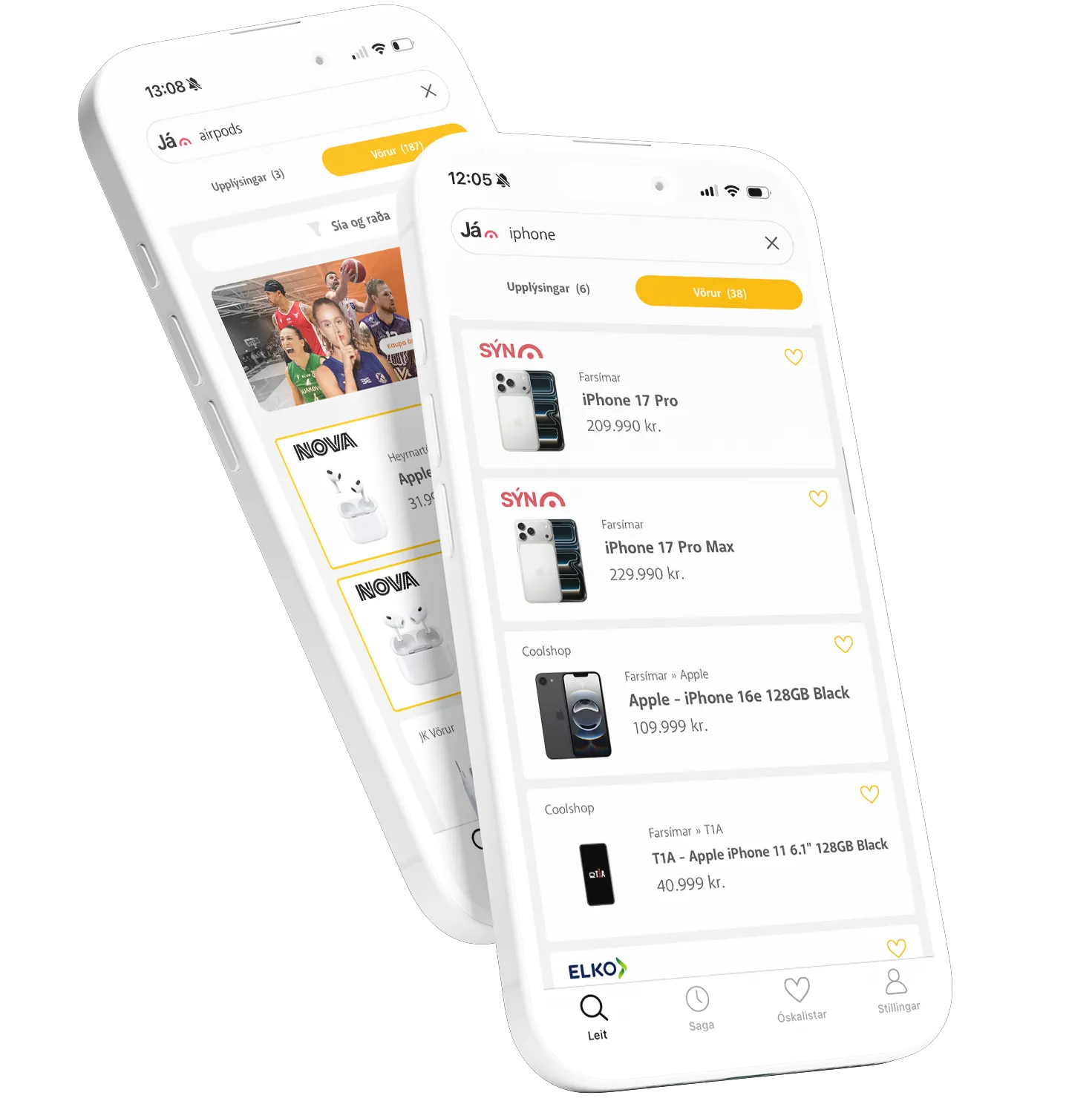 Sýnishorn af vöruleit