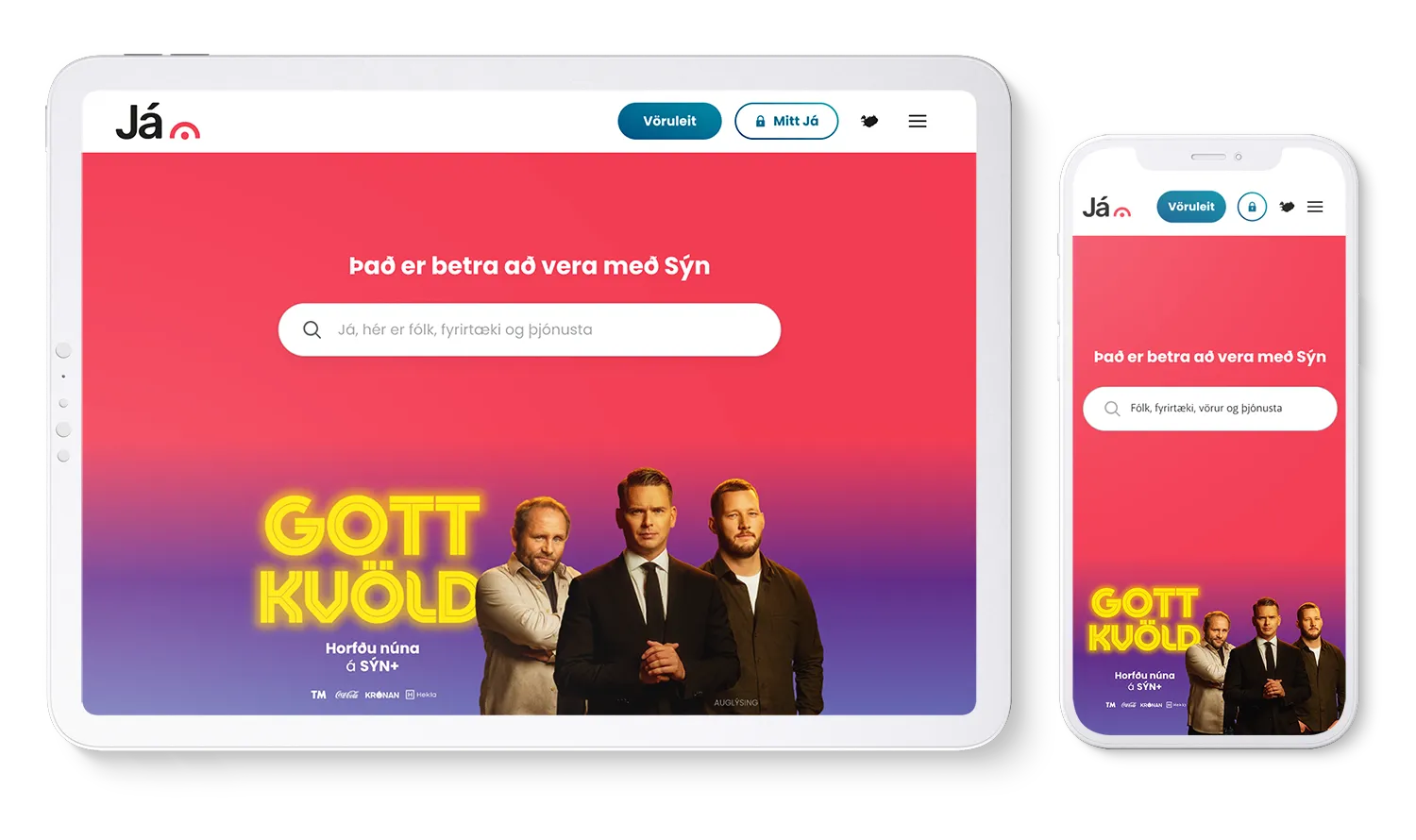 Sýnishorn af leitarborða