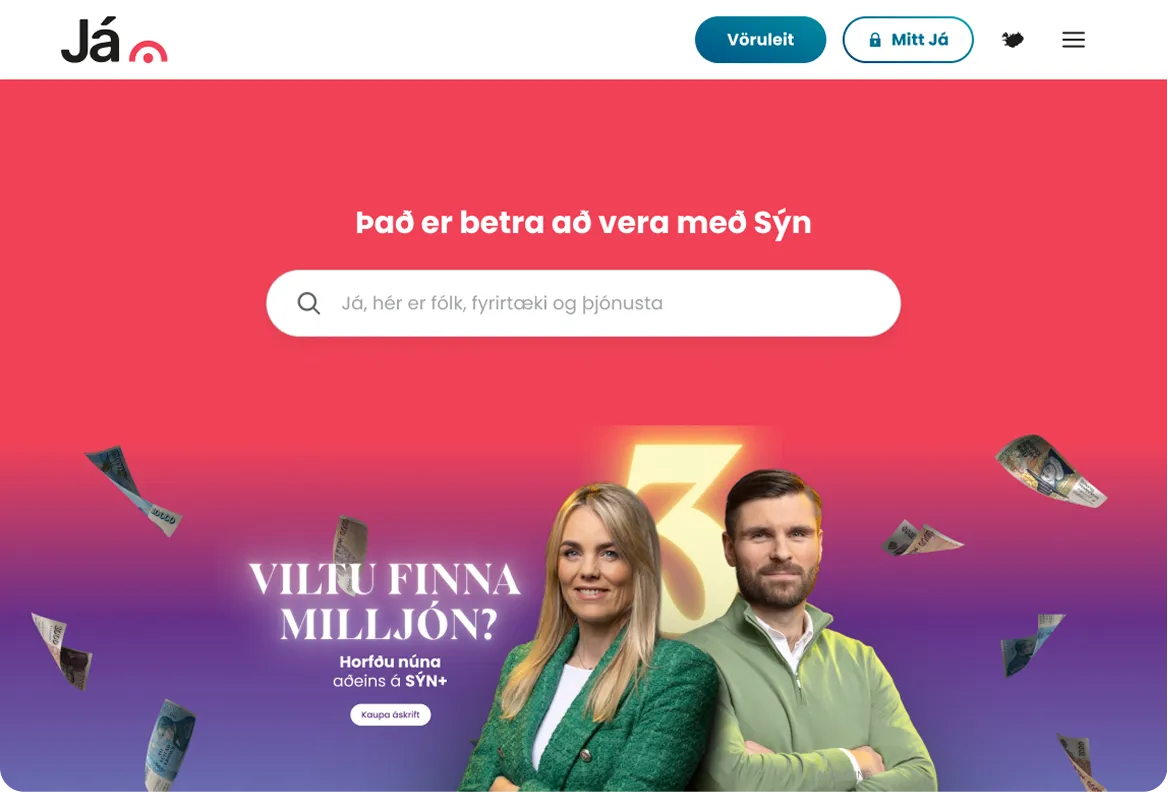 Sýnishorn af vöruauglýsingum í vöruleitinni