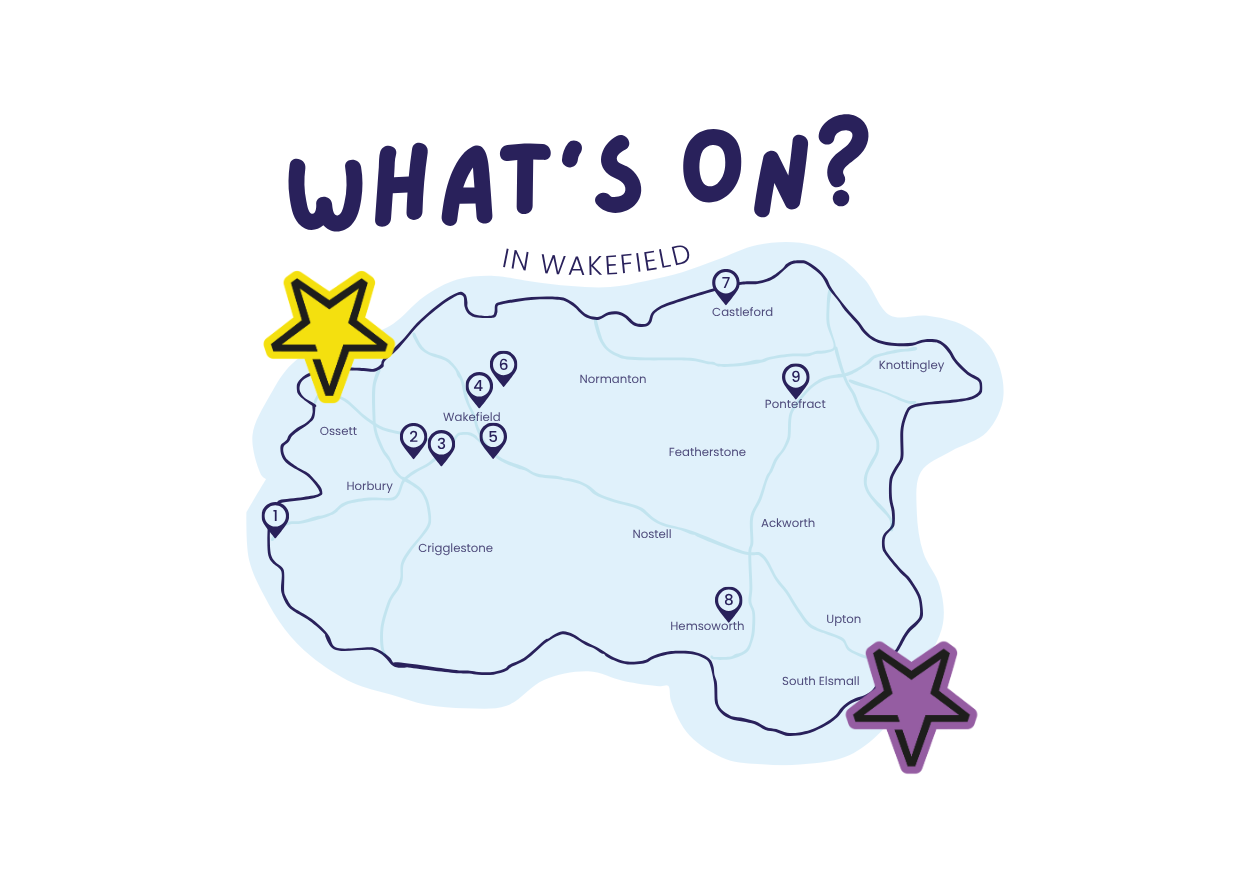 Volunteers' Week 2026 in Wakefield District - Map of Taster Activities