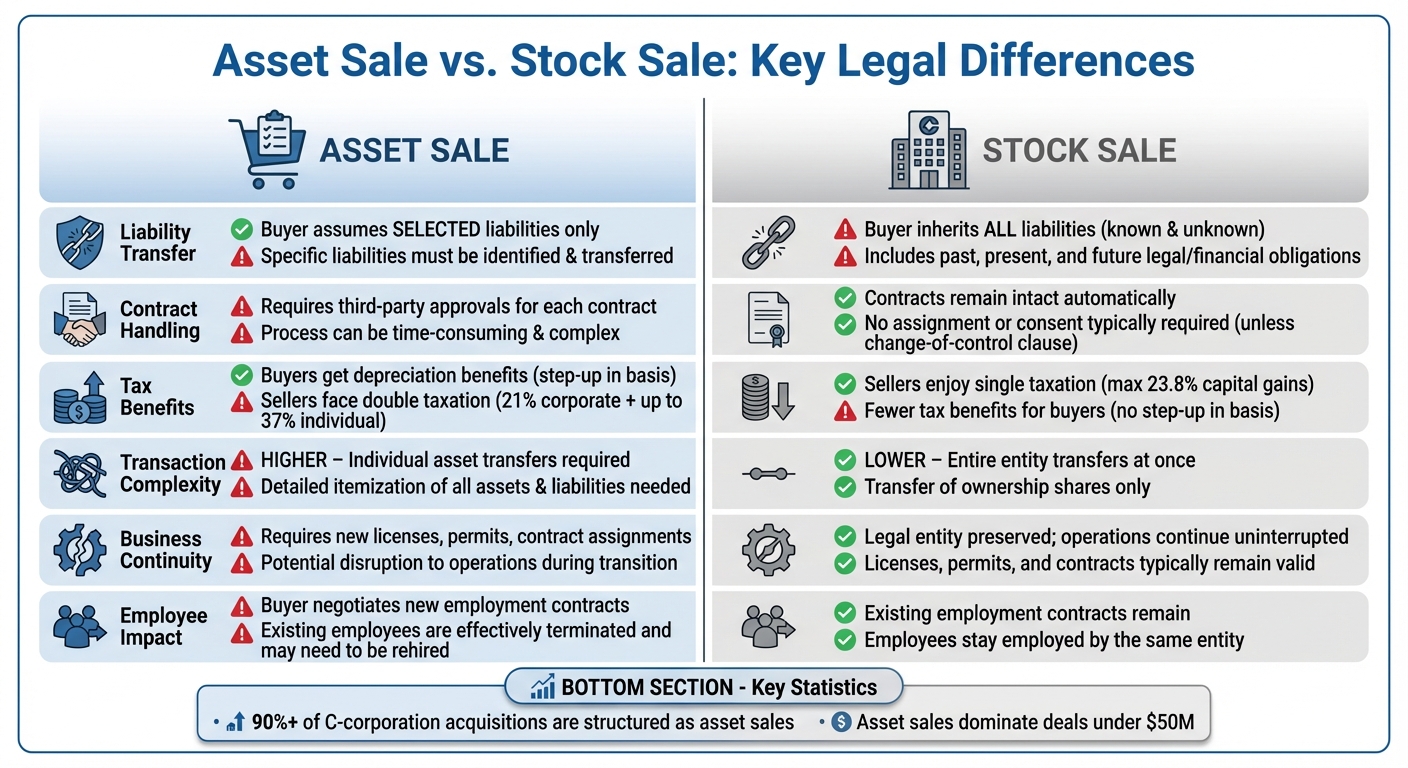 Asset Sale vs Stock Sale: Key Differences Comparison Chart
