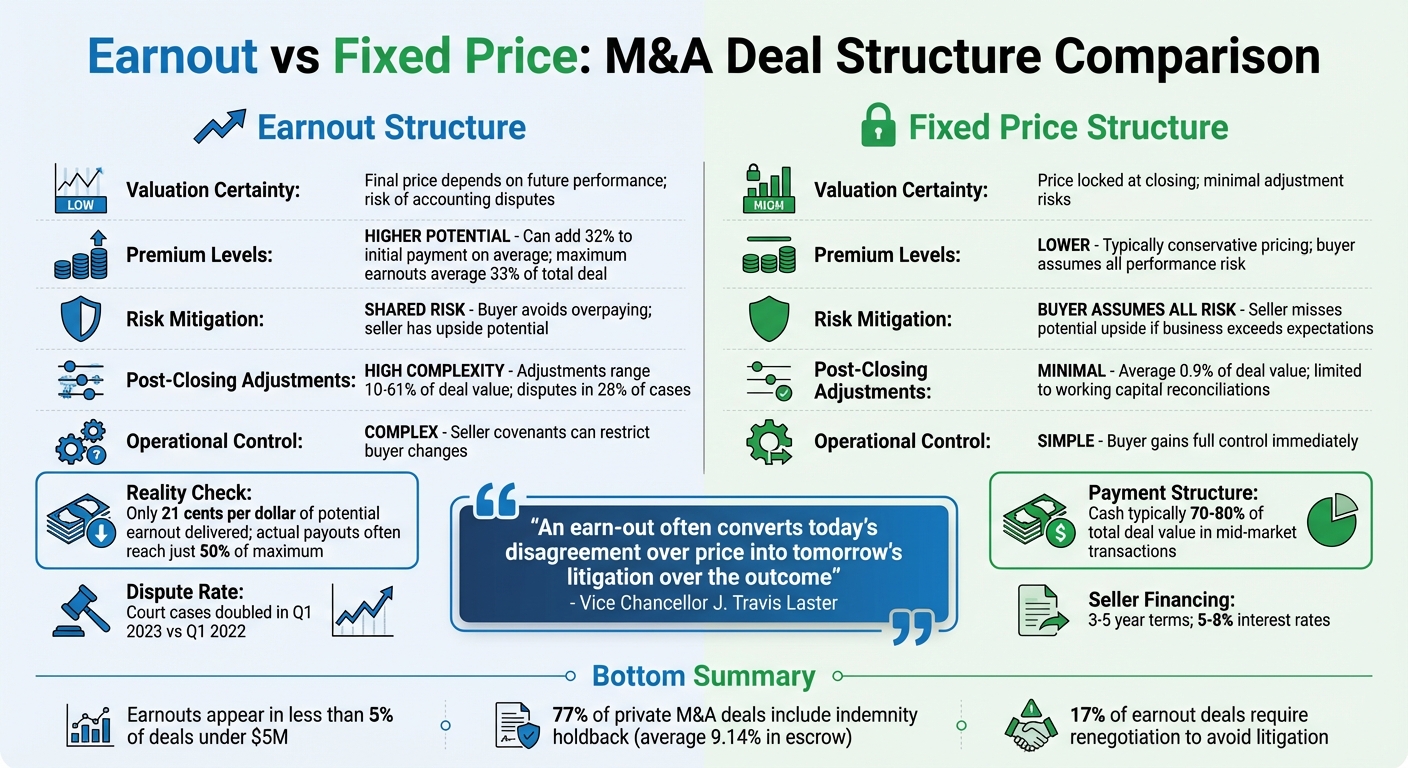Earnout vs Fixed Price M&A Deal Structures Comparison