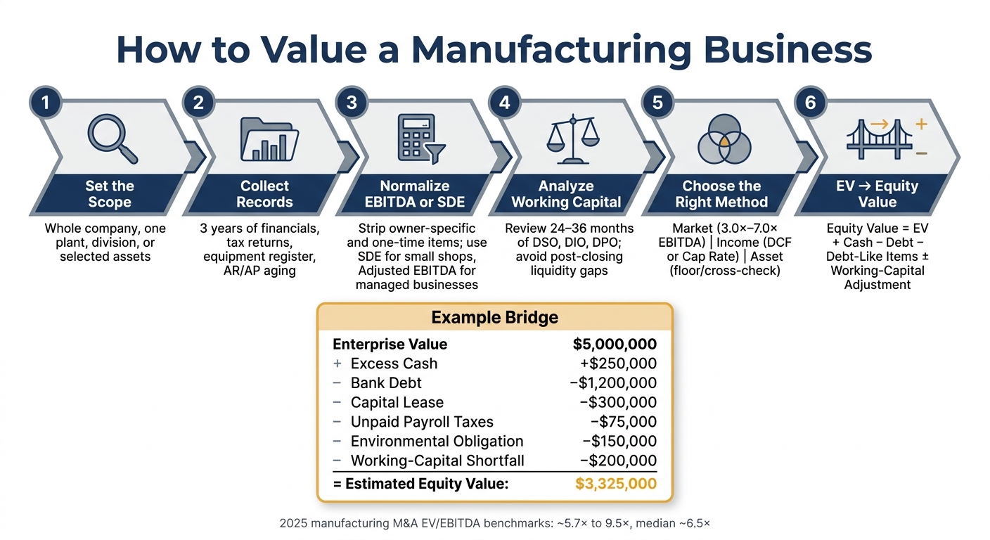 How to Value a Manufacturing Business: 6-Step Process