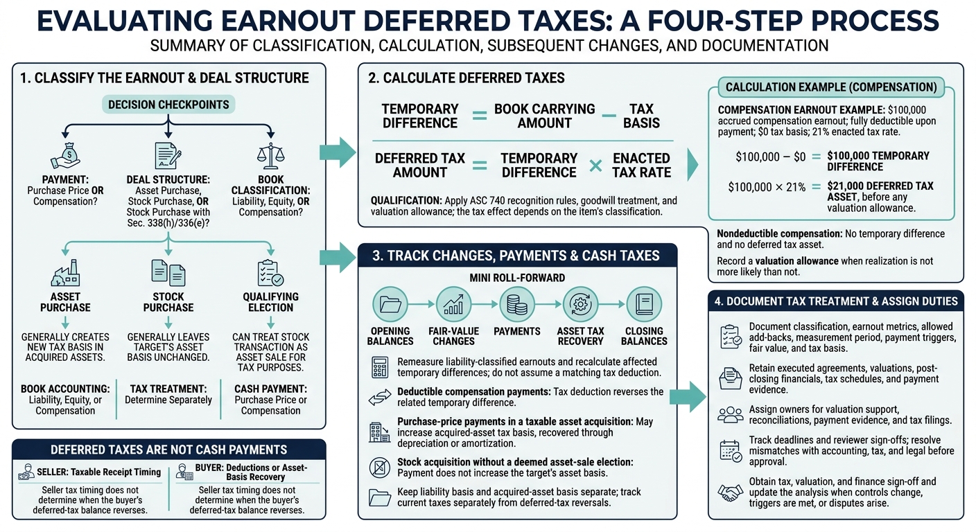 How Earnouts Affect Deferred Taxes: 4 Steps