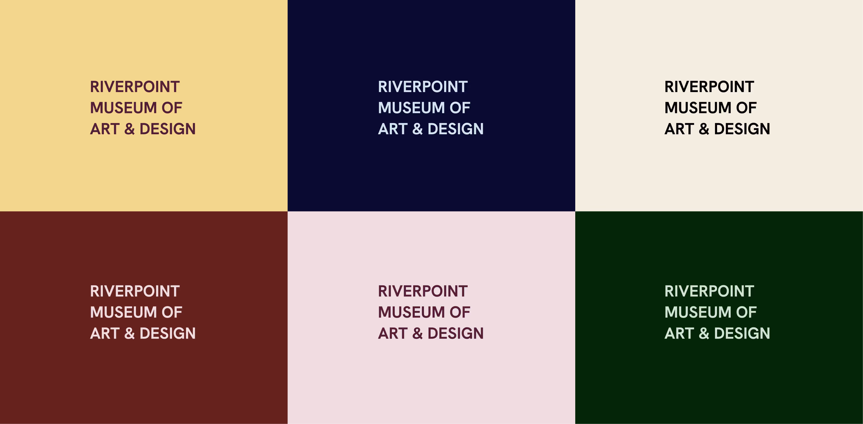 Riverpoint museum color palette.