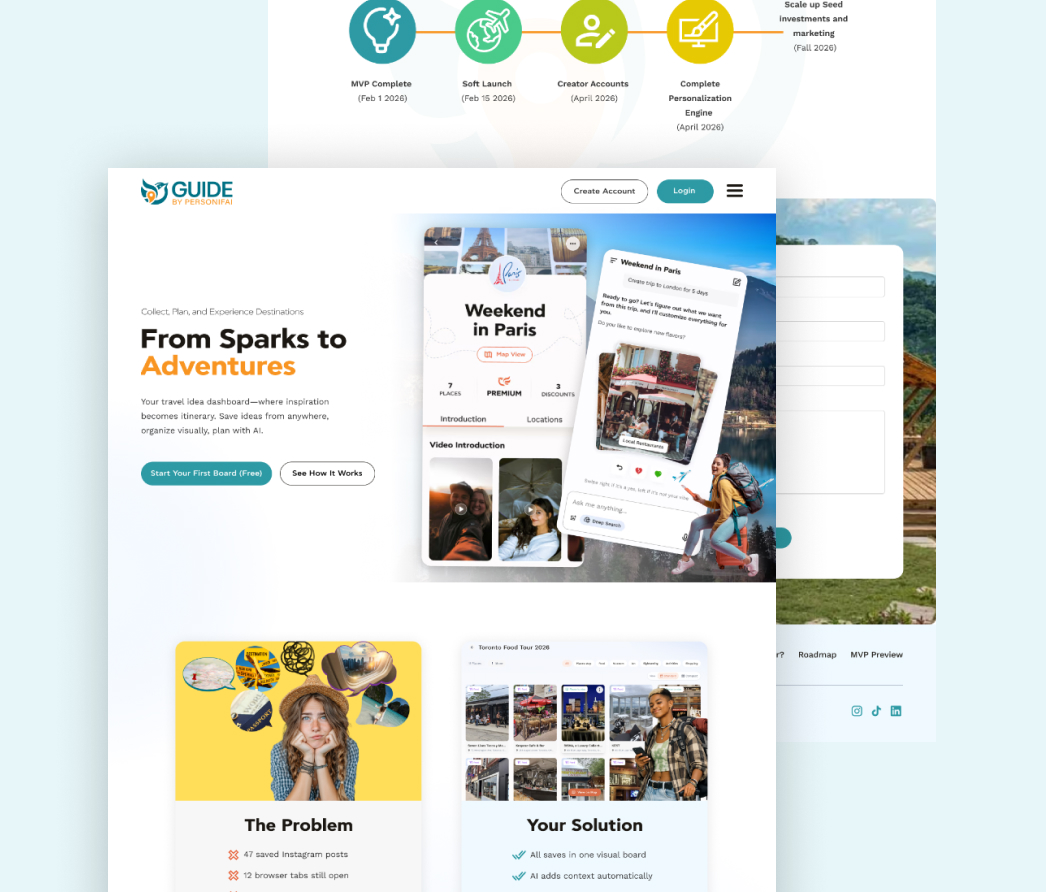 A mockup of a project