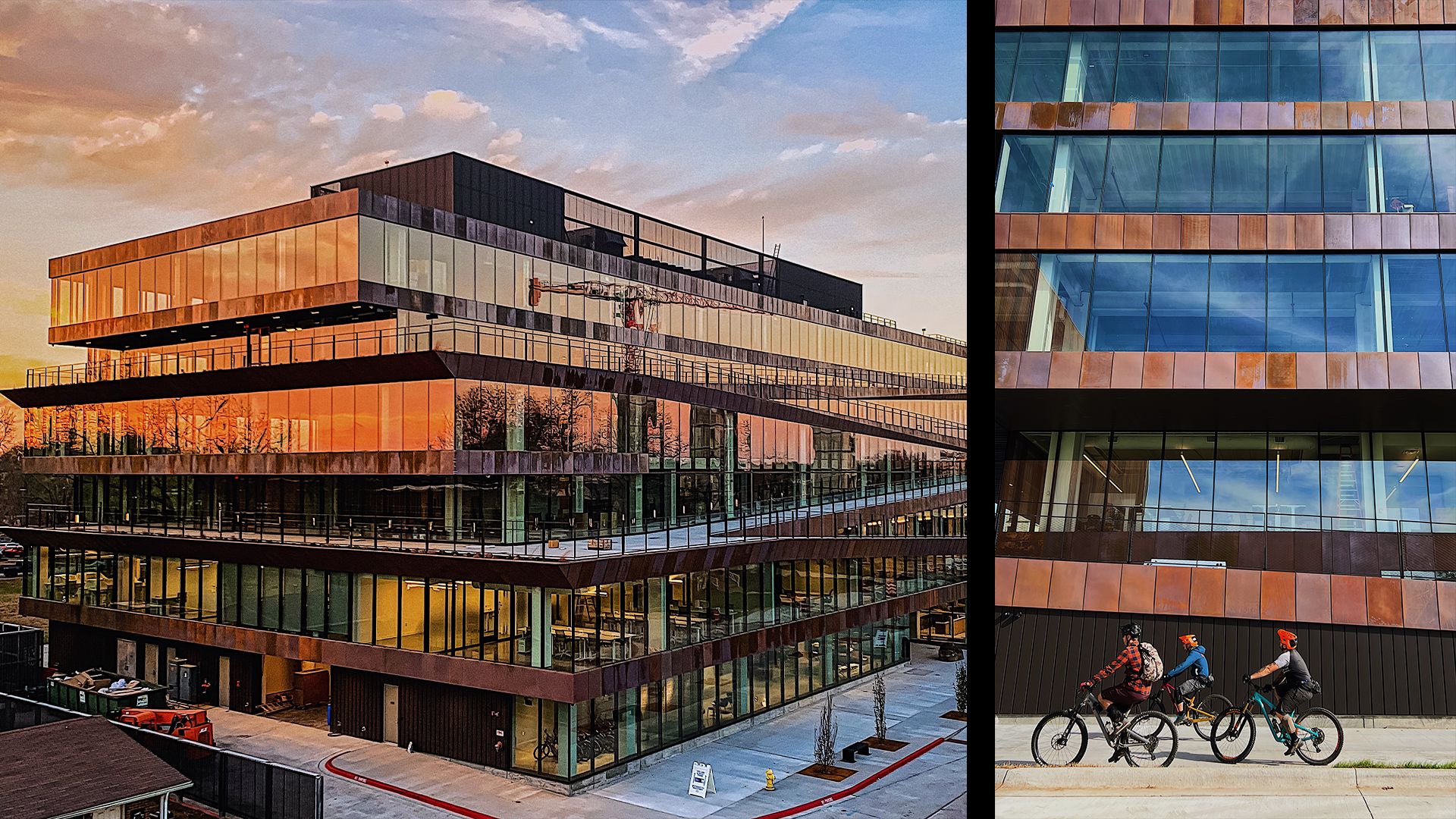 Ledger Building Exterior at Sunset