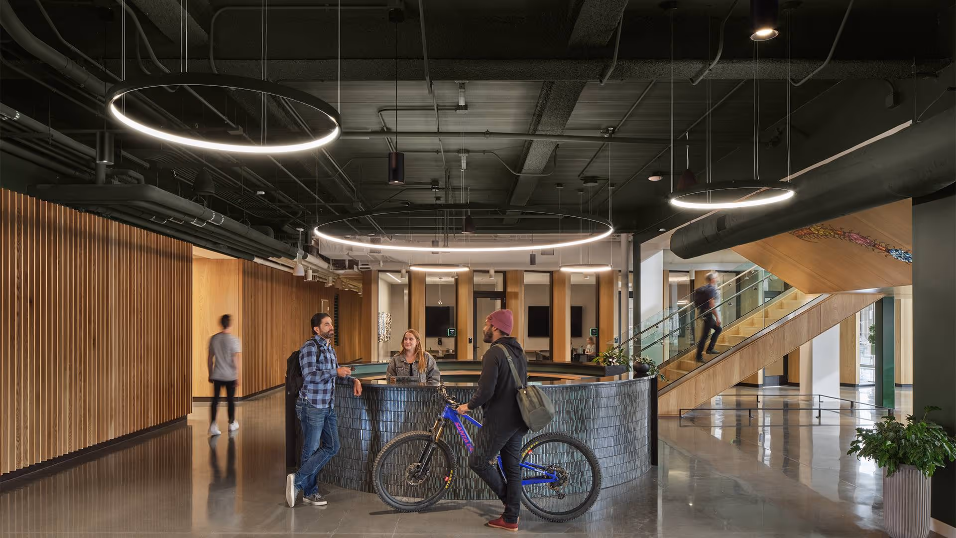 Ledger Interior Front Desk and Patrons