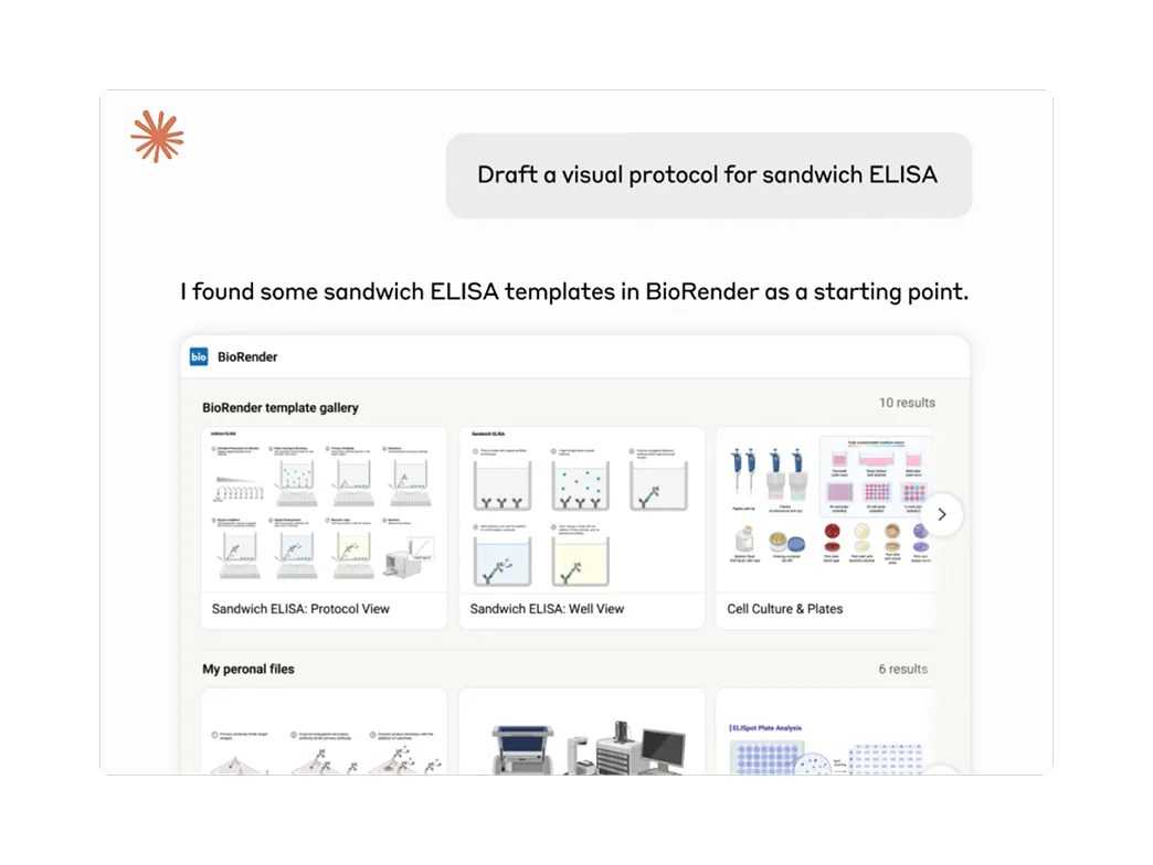  using claude to generate a visual protocol in Biorender