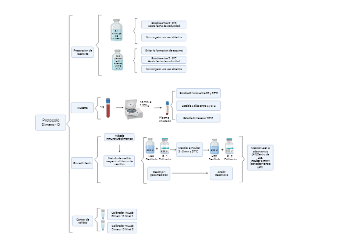 An editable high resolution scientific image depicting Dimero -D esquema de trabajo