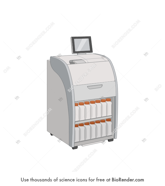 Tissue processor - Editable icon of This fully enclosed tissue processor provides high-end reliability with a new retort design, and allows safe and reliable conventional processing with a 200 cassette per run capacity.
