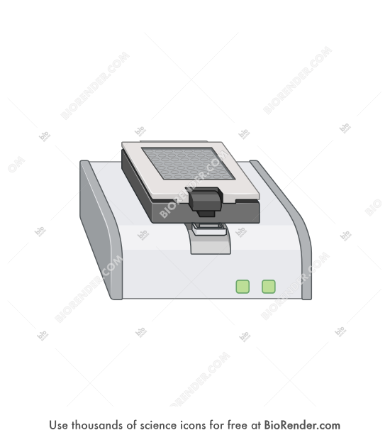xCELLigence electronic microtiter plate (96-well) - Editable icon of The instrument is placed in a standard CO2 cell culture incubator and interfaces via a cable with analysis and control units that are housed outside the incubator.