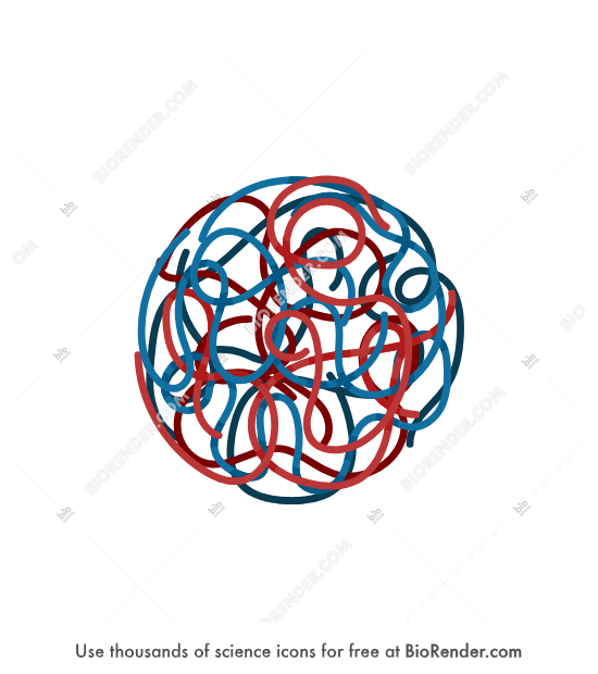 Polymeric nanoparticle (2 colors) - Editable icon of Polymeric nanoparticle (2 colors)